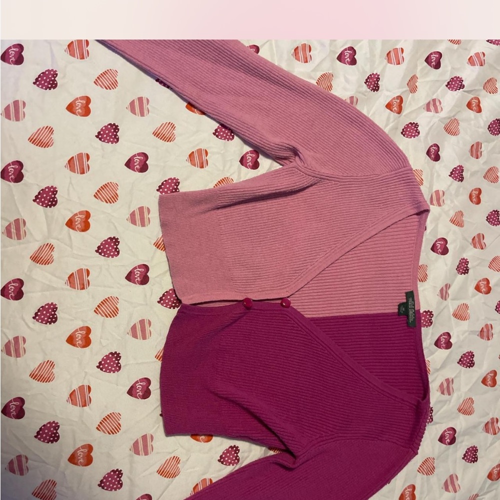 Wild Fable Pink Asymmetrical Wrap Blouse with 3/4 Sleeves